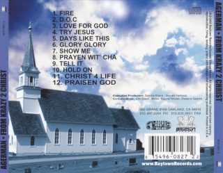 Agerman - From Krazy 2 Christ (Back)
