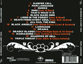 DJ Muggs & Planet Asia - Pain Language (Back)