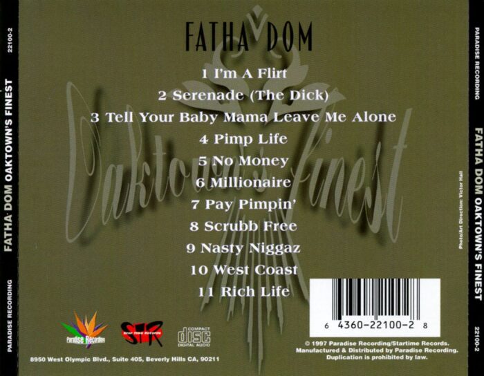 Fatha Dom - Oaktown's Finest (Back)