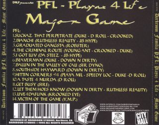 Playaz 4 Life Major Game Back