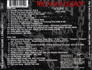 Various The N.W.A Legacy Volume 1 1988 1998 Back